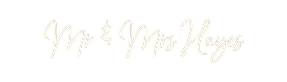 Custom Neon Sign Online Editor Mr & Mrs Hayes