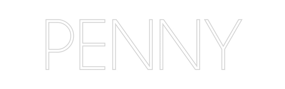 Custom Back Lit Neon Sign Online Editor PENNY
