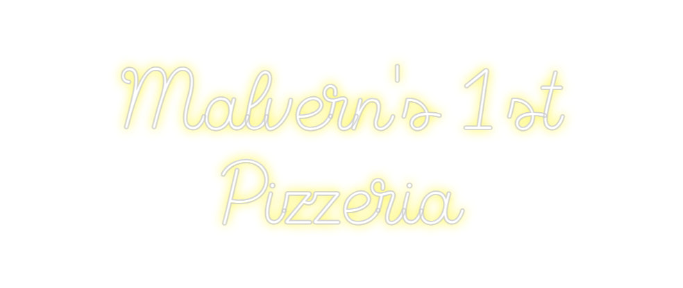 Custom Neon Sign Online Editor Malvern's 1st...