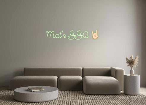 Custom Neon Sign Online Editor Mat’s BBQ 🤘🏻