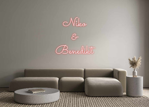 Custom Neon Sign Online Editor Niko
&
Bene...