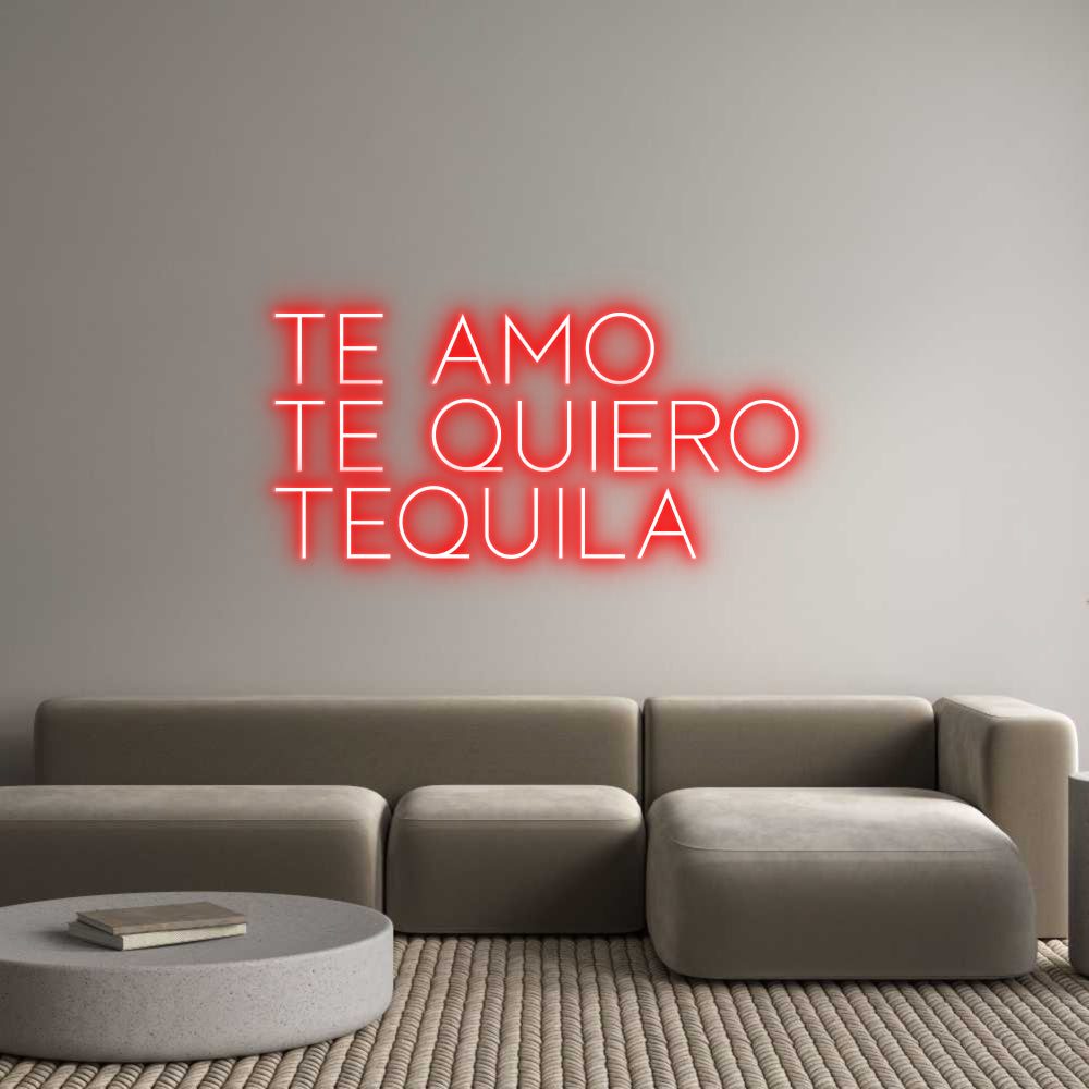 Custom Neon Sign Online Editor te amo
te qu...