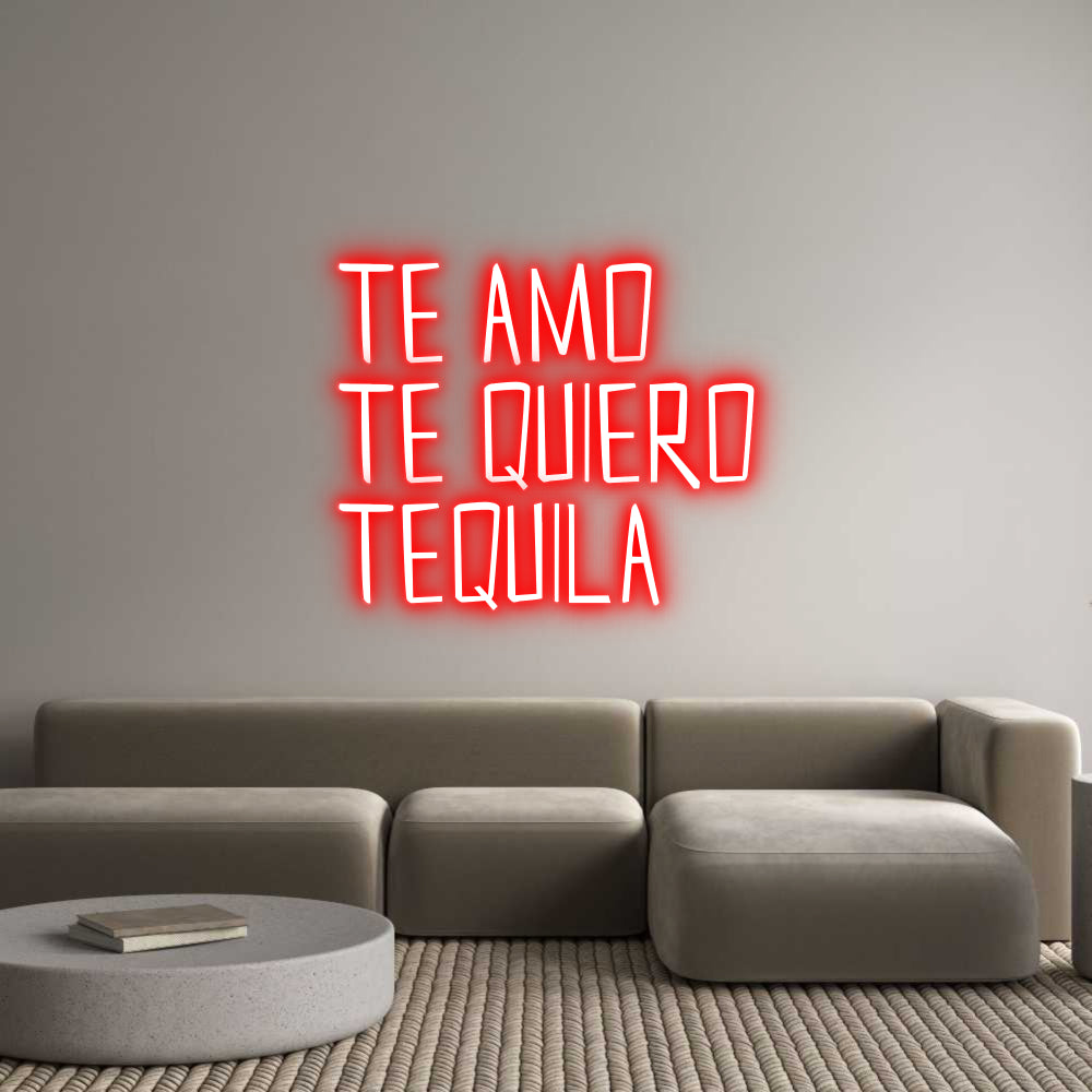 Custom Neon Sign Online Editor Te amo
Te qu...