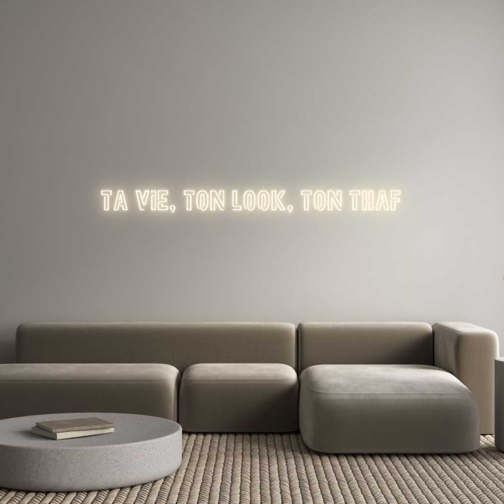 Custom Neon Sign Online Editor TA VIE, TON L...