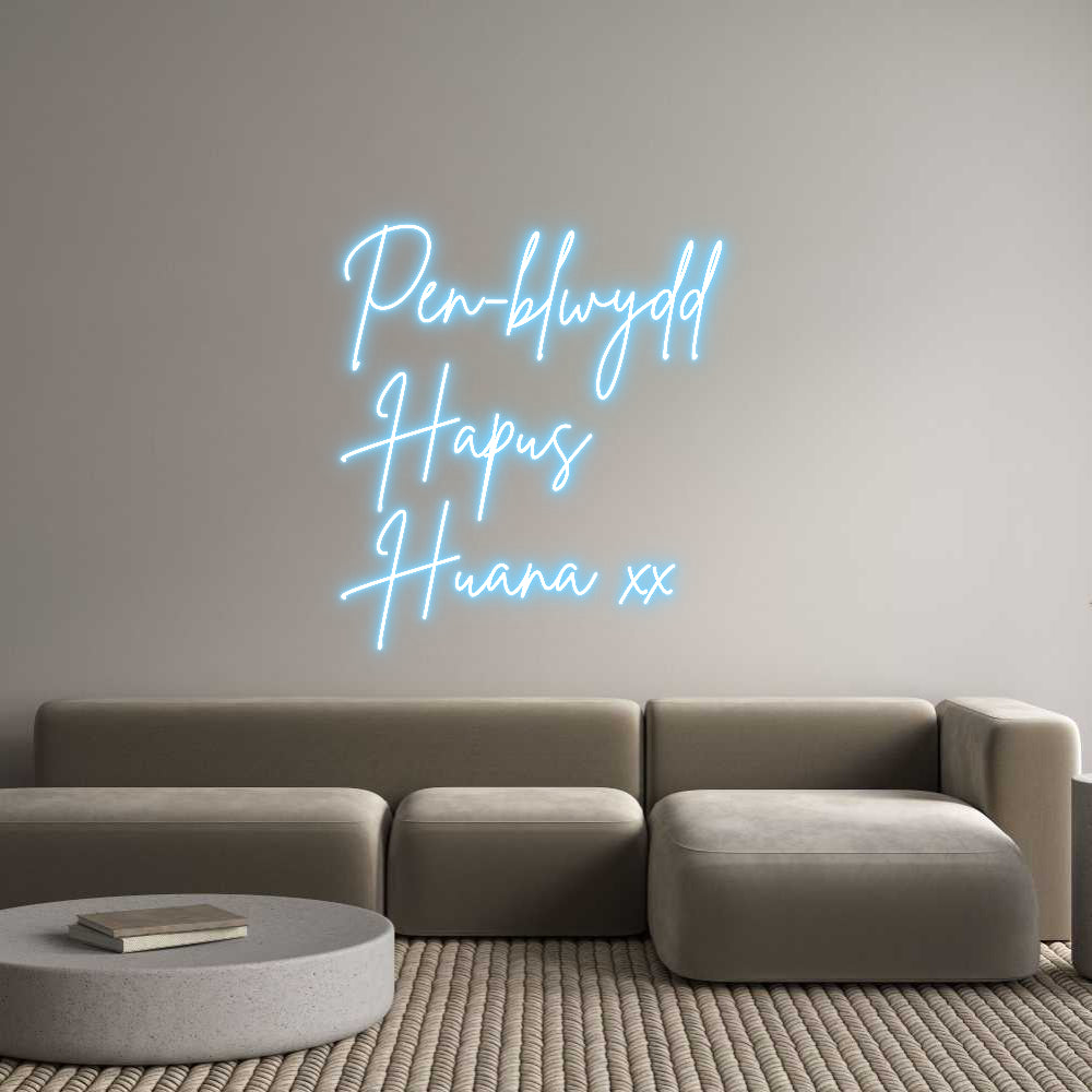Custom Neon Sign Online Editor Pen-blwydd 
...