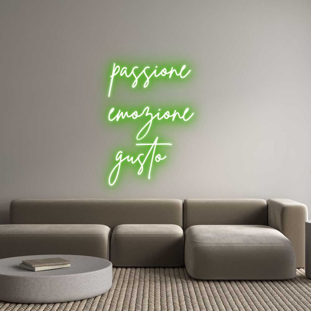 Custom Neon Sign Online Editor passione 
em...