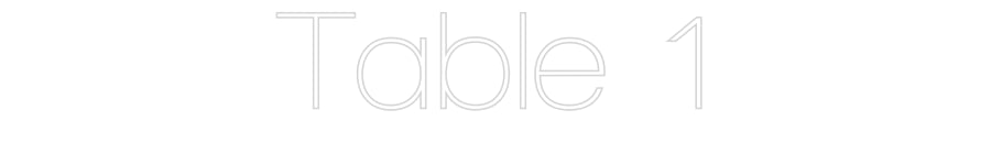 Custom Neon Sign Online Editor Table 1