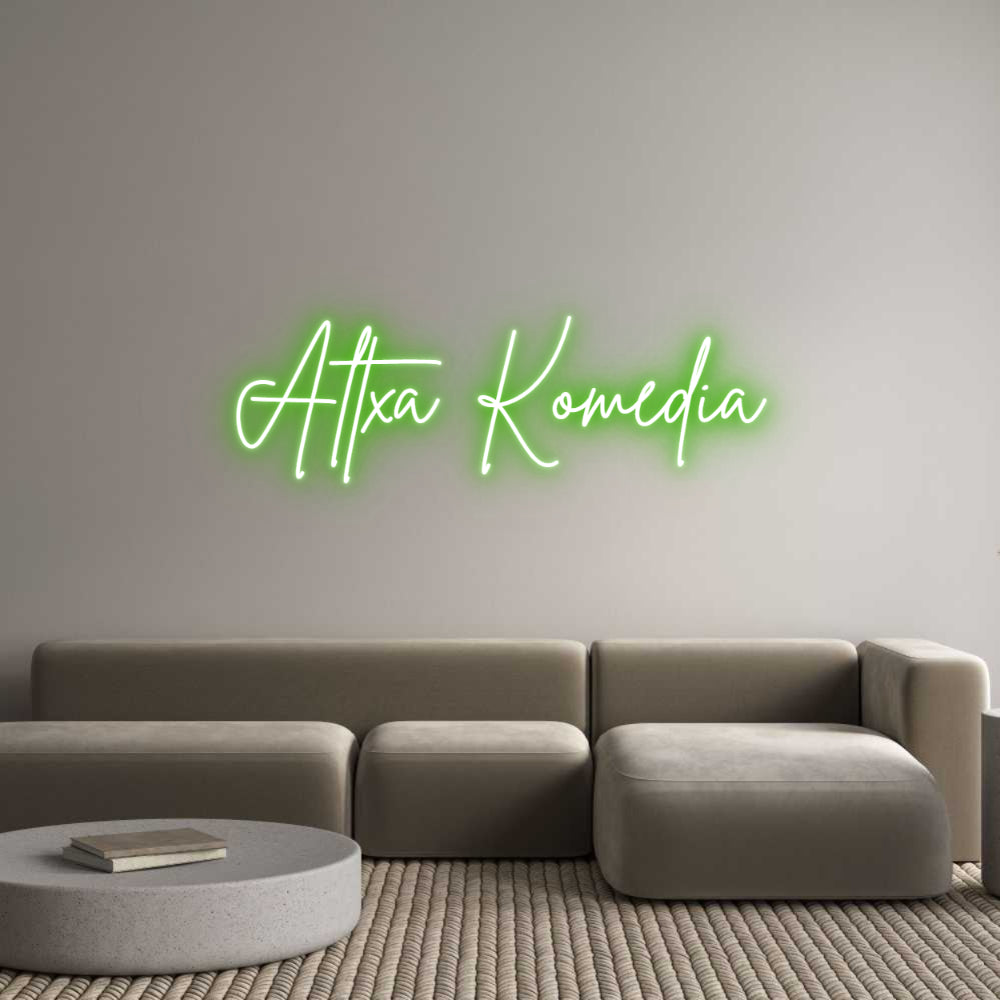 Custom Neon Sign Online Editor Altxa Komedia