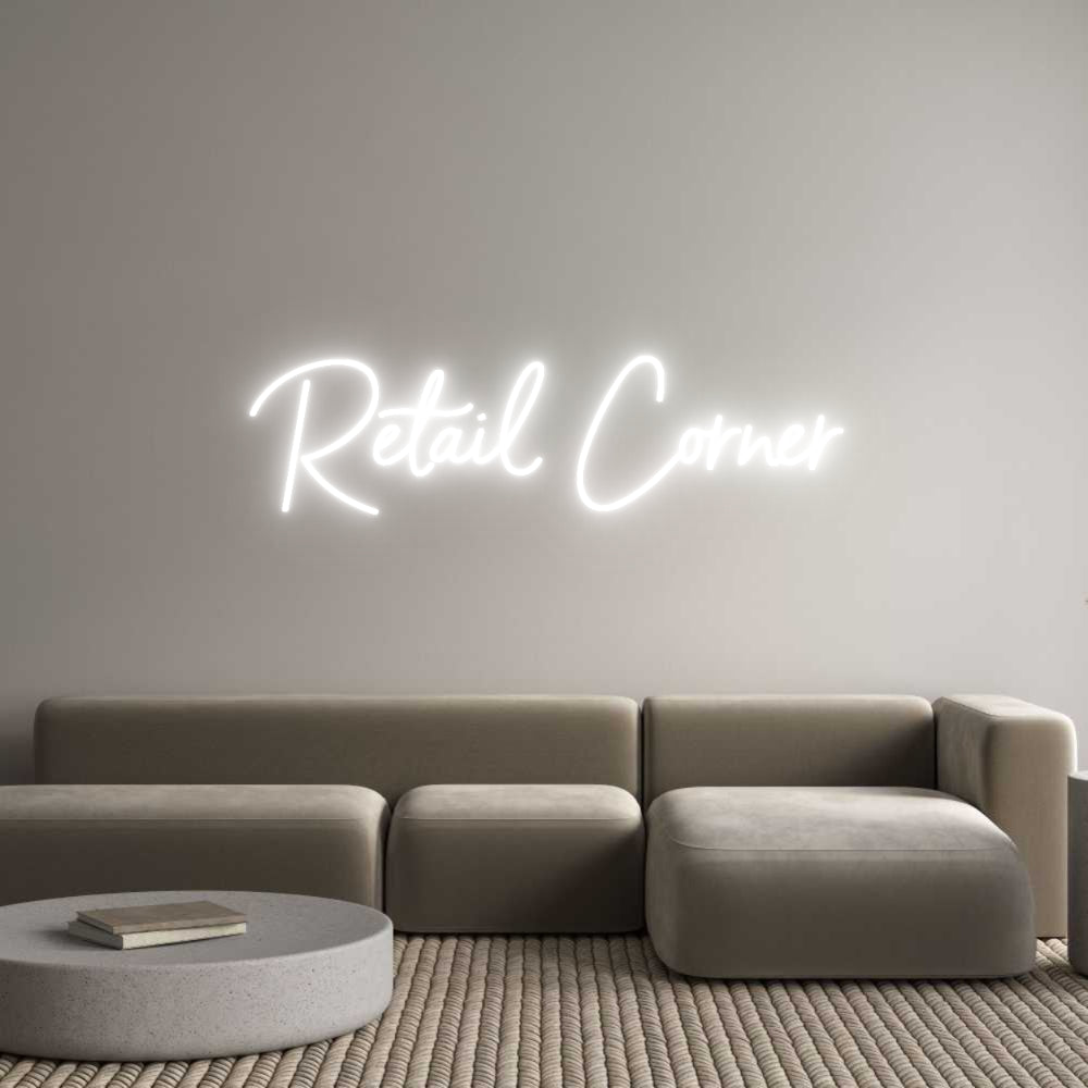 Custom Neon Sign Online Editor Retail Corner