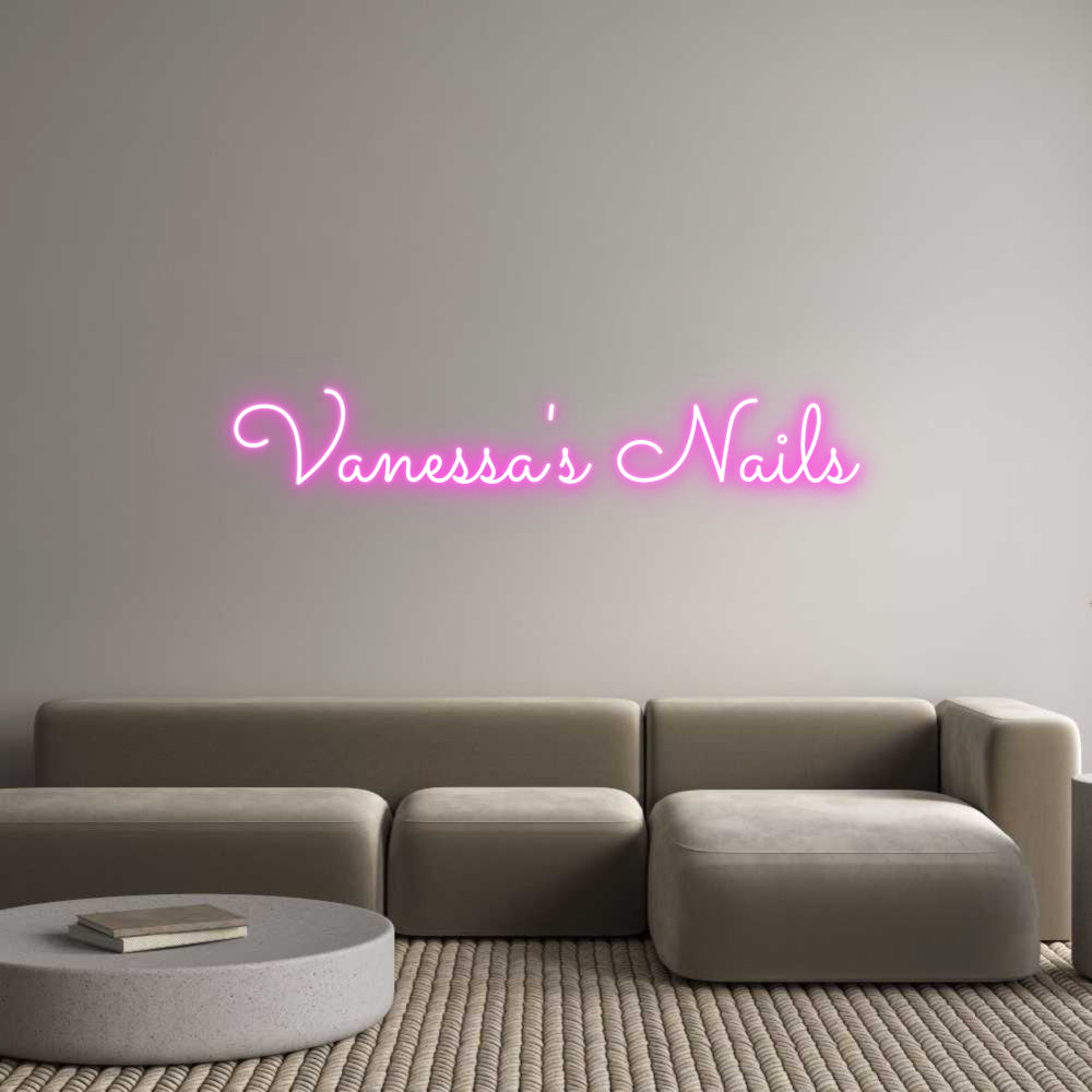 Custom Neon Sign Online Editor Vanessa's Nails