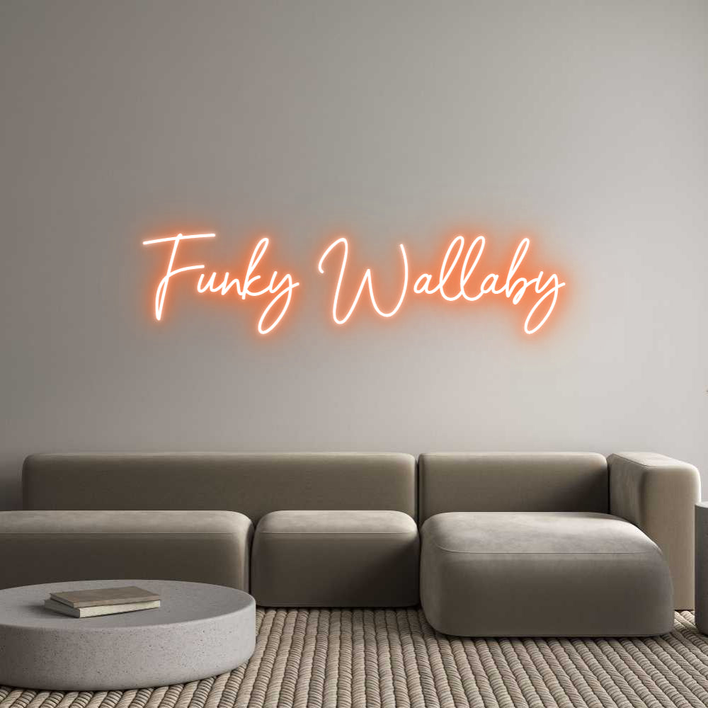Custom Neon Sign Online Editor Funky Wallaby