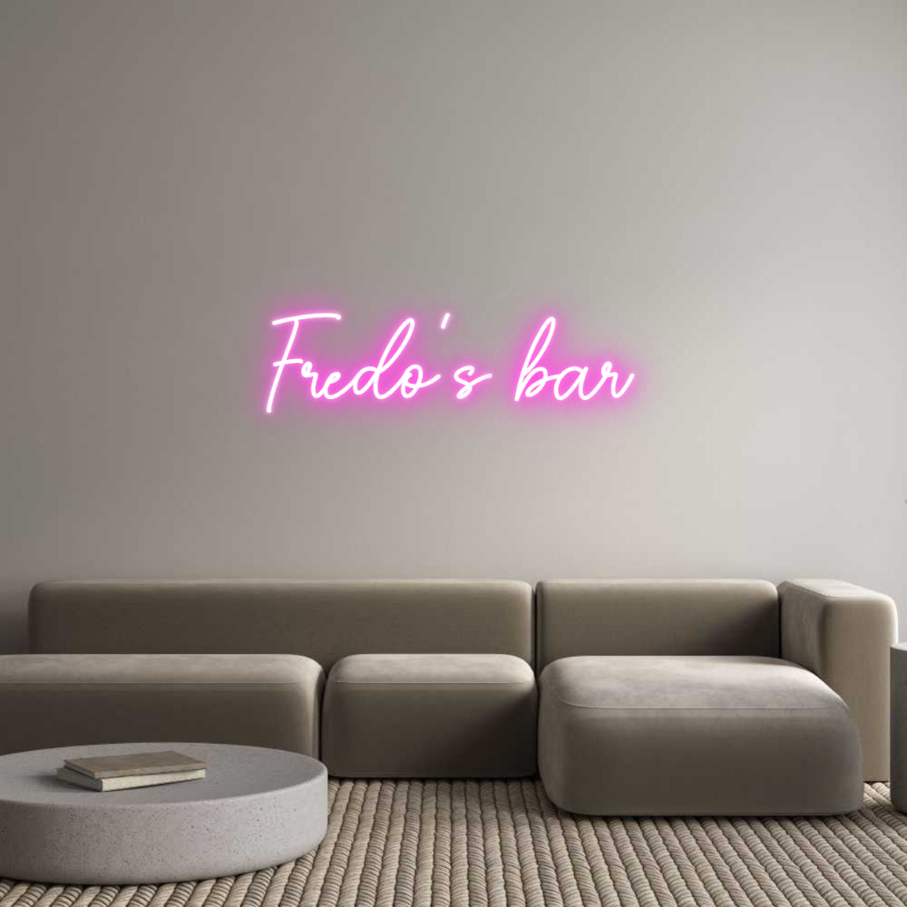 Custom Neon Sign Online Editor Fredo's bar