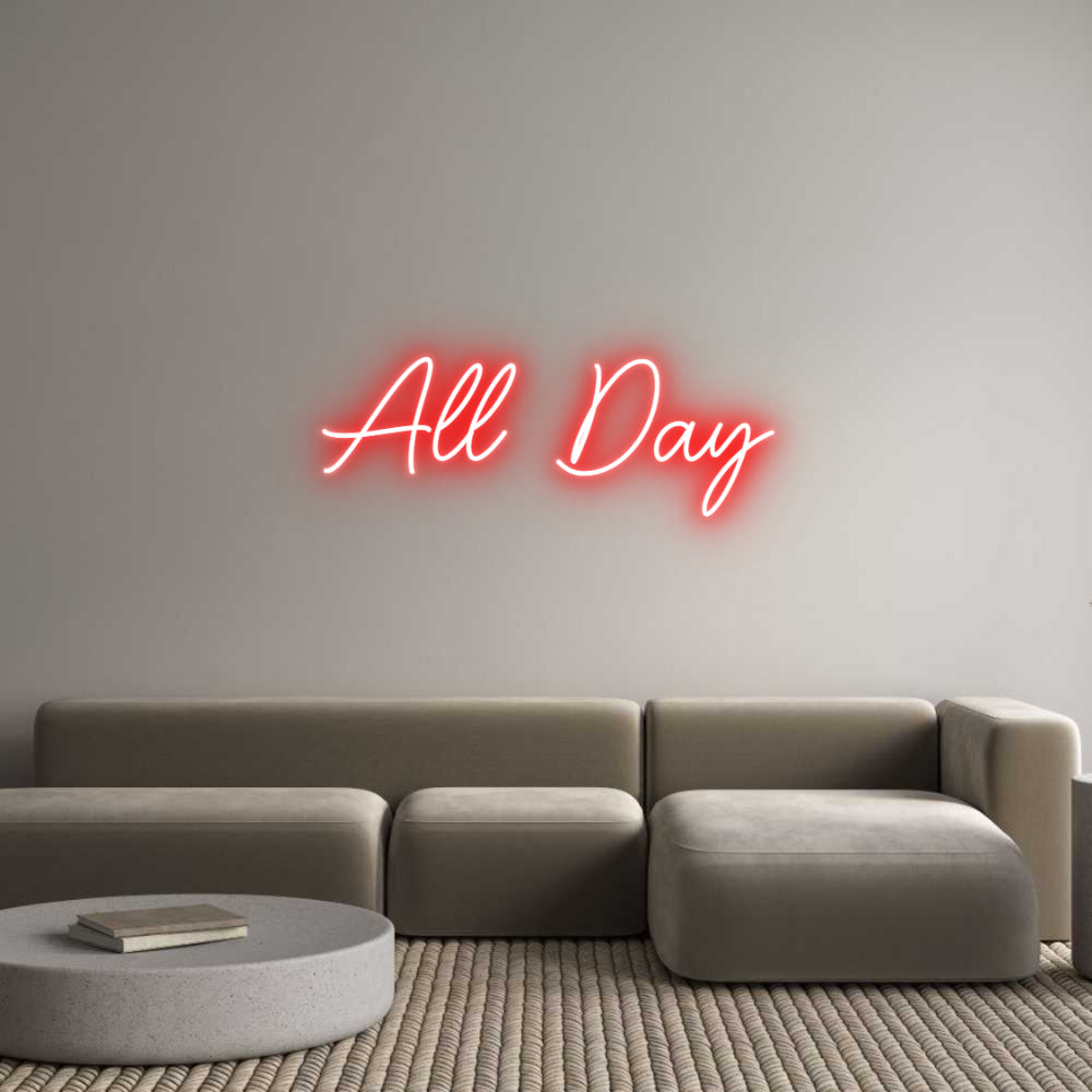 Custom Neon Sign Online Editor All Day