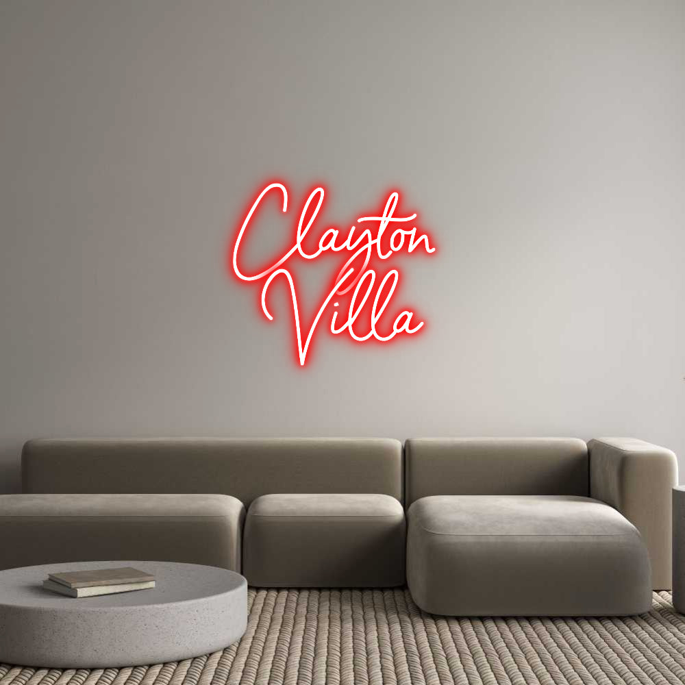 Custom Neon Sign Online Editor Clayton 
Villa