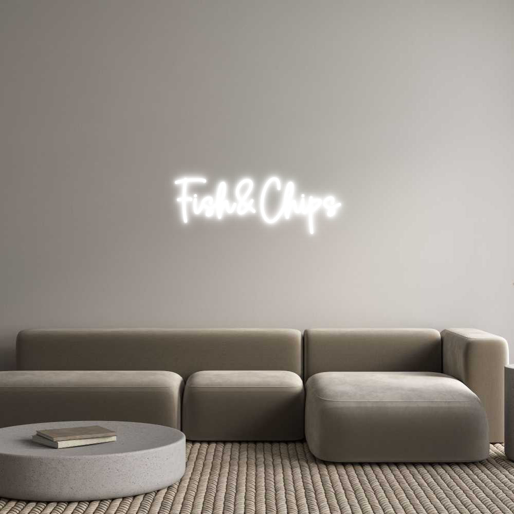 Custom Neon Sign Online Editor Fish&Chips