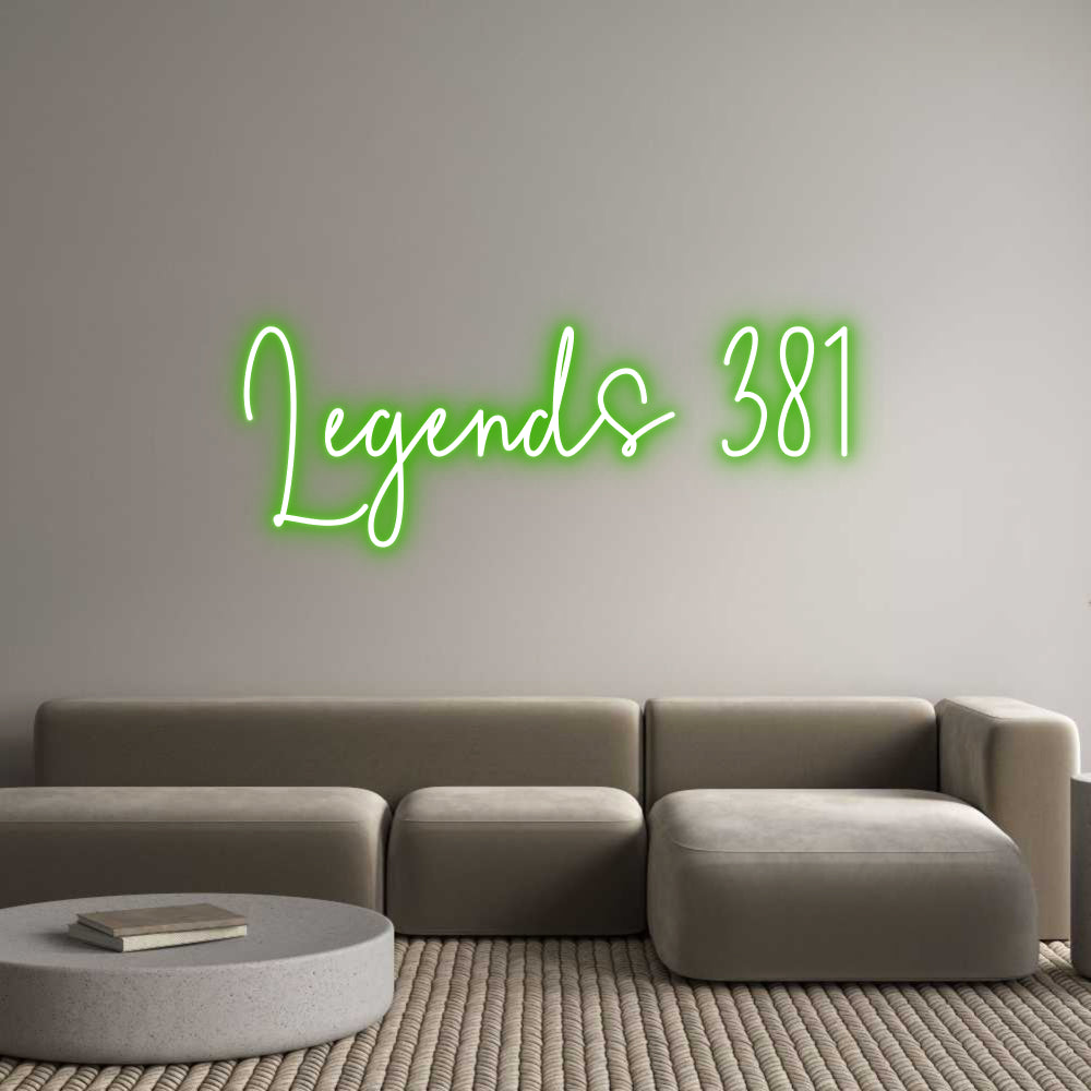 Custom Neon Sign Online Editor Legends 381
