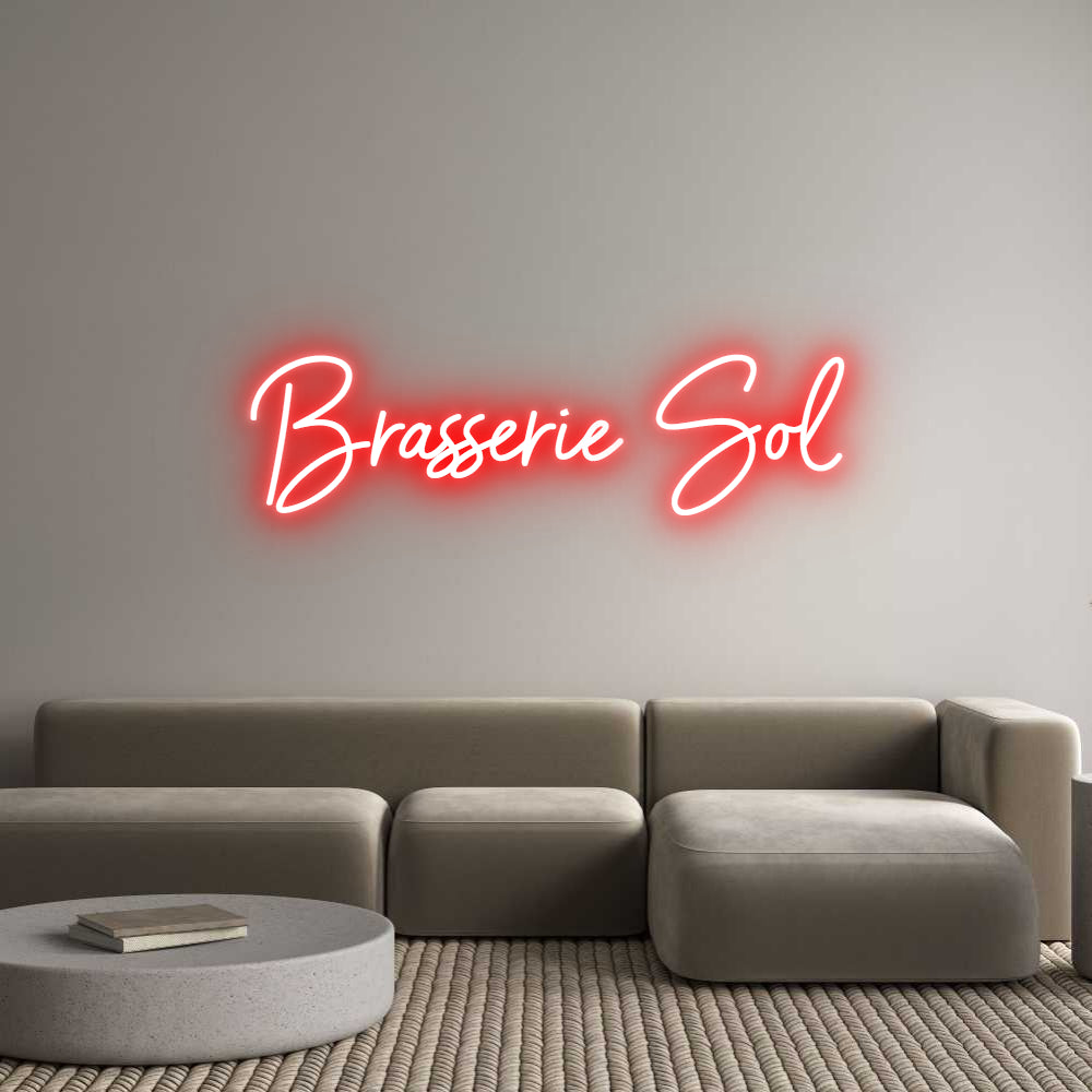Custom Neon Sign Online Editor Brasserie Sol