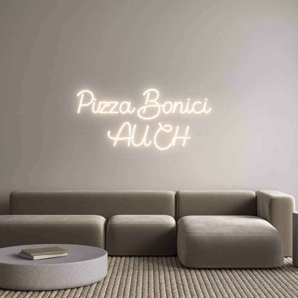 Custom Back Lit Neon Sign Online Editor Pizza Bonici ...