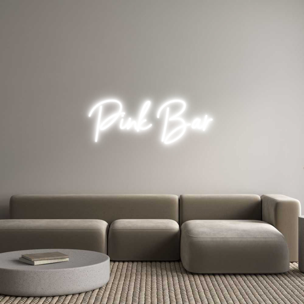 Custom Neon Sign Online Editor Pink Bar