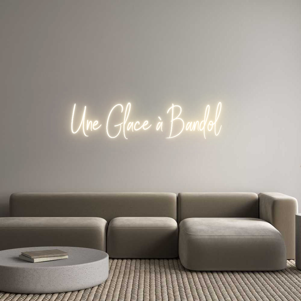 Custom Neon Sign Online Editor Une Glace à B...