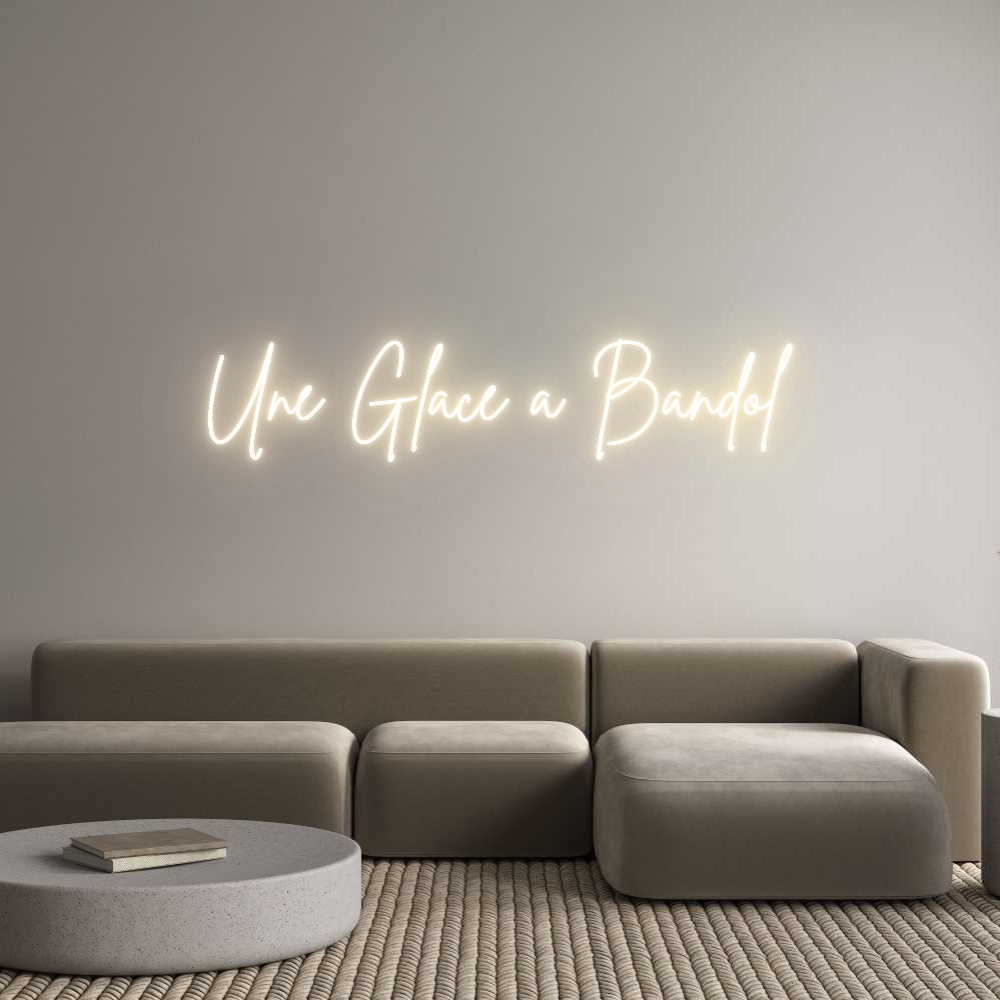 Custom Neon Sign Online Editor Une Glace à B...