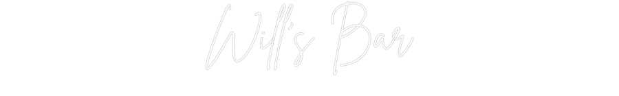 Custom Neon Sign Online Editor Will's Bar