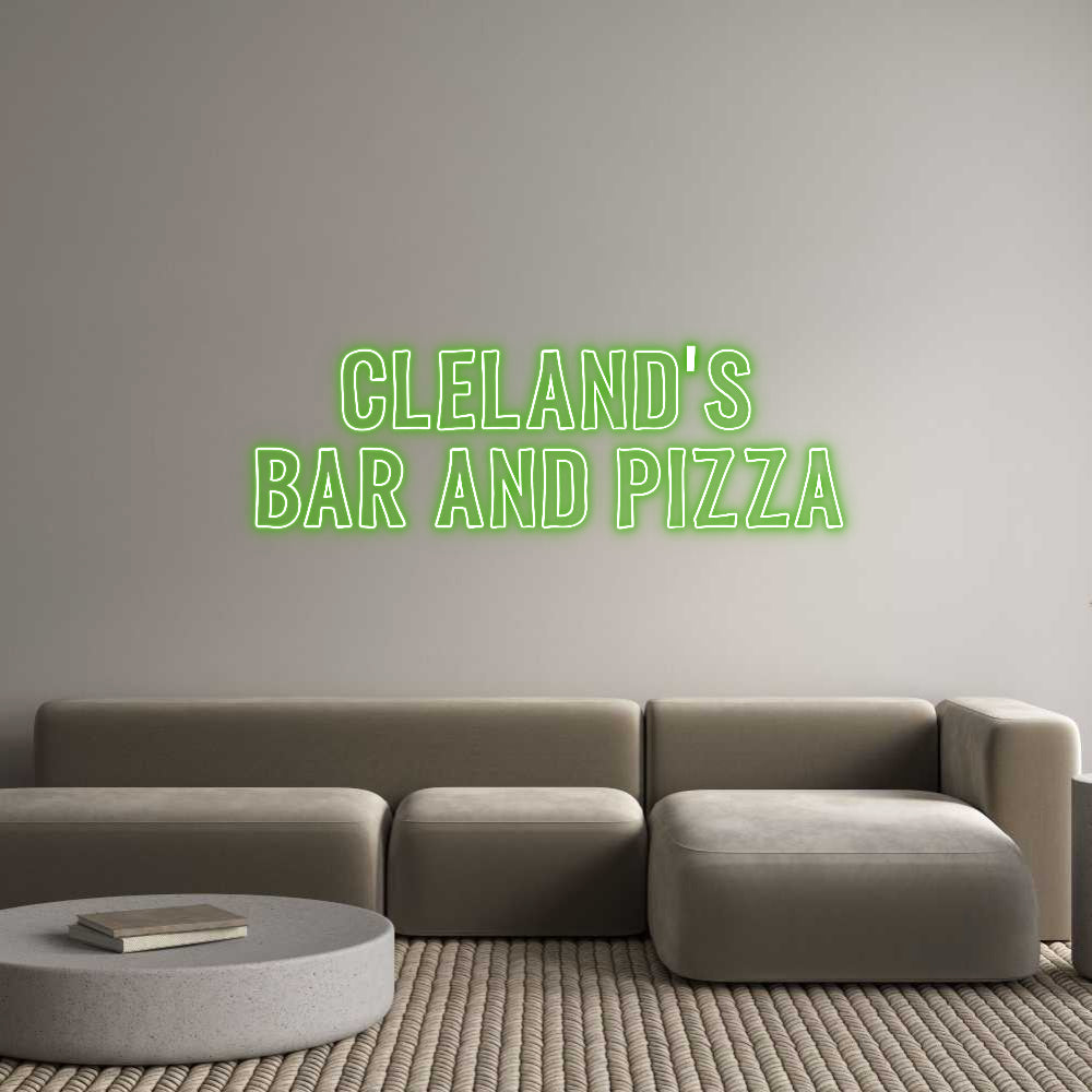 Custom Neon Sign Online Editor CLELAND'S
BA...