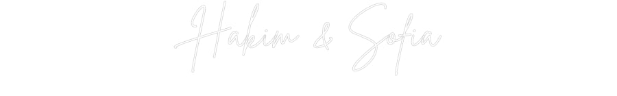 Custom Neon Sign Online Editor Hakim & Sofia
