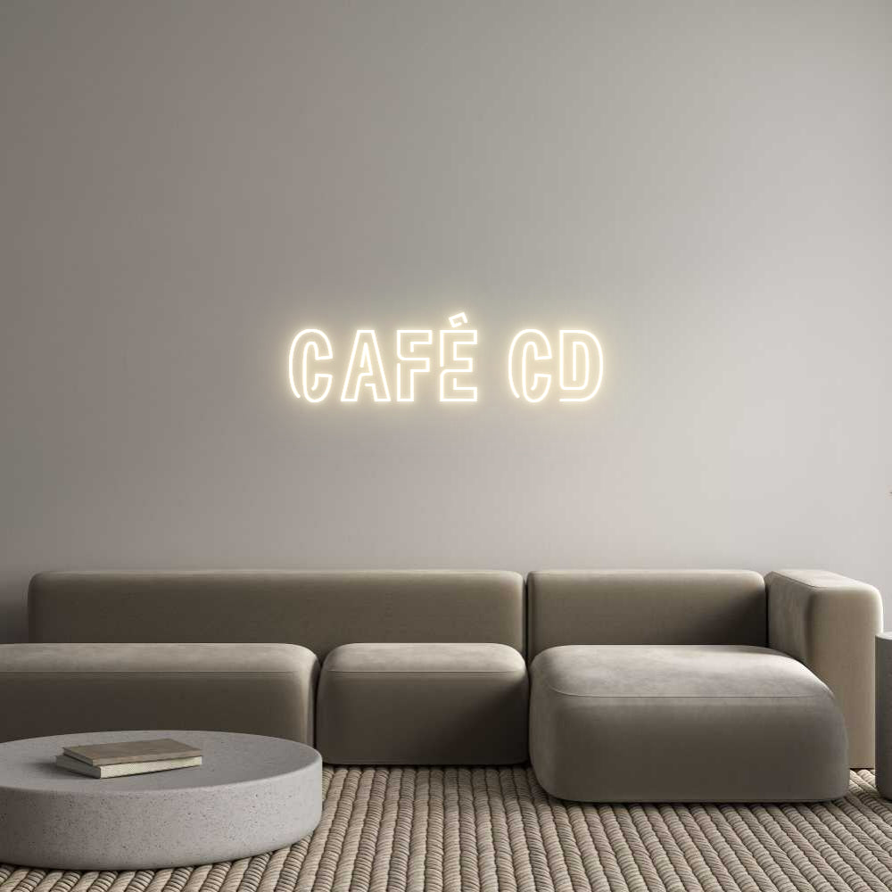 Custom Neon Sign Online Editor Café CD