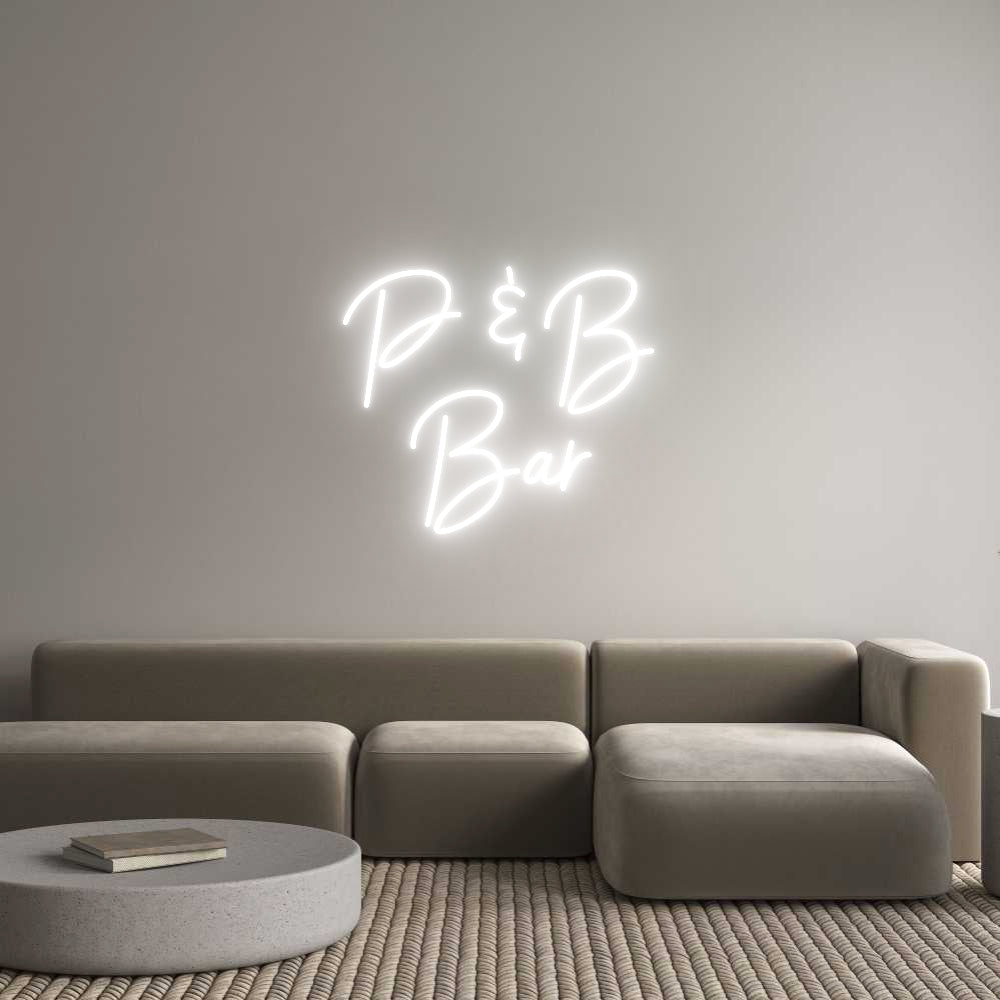 Custom Neon Sign Online Editor P & B
   Bar