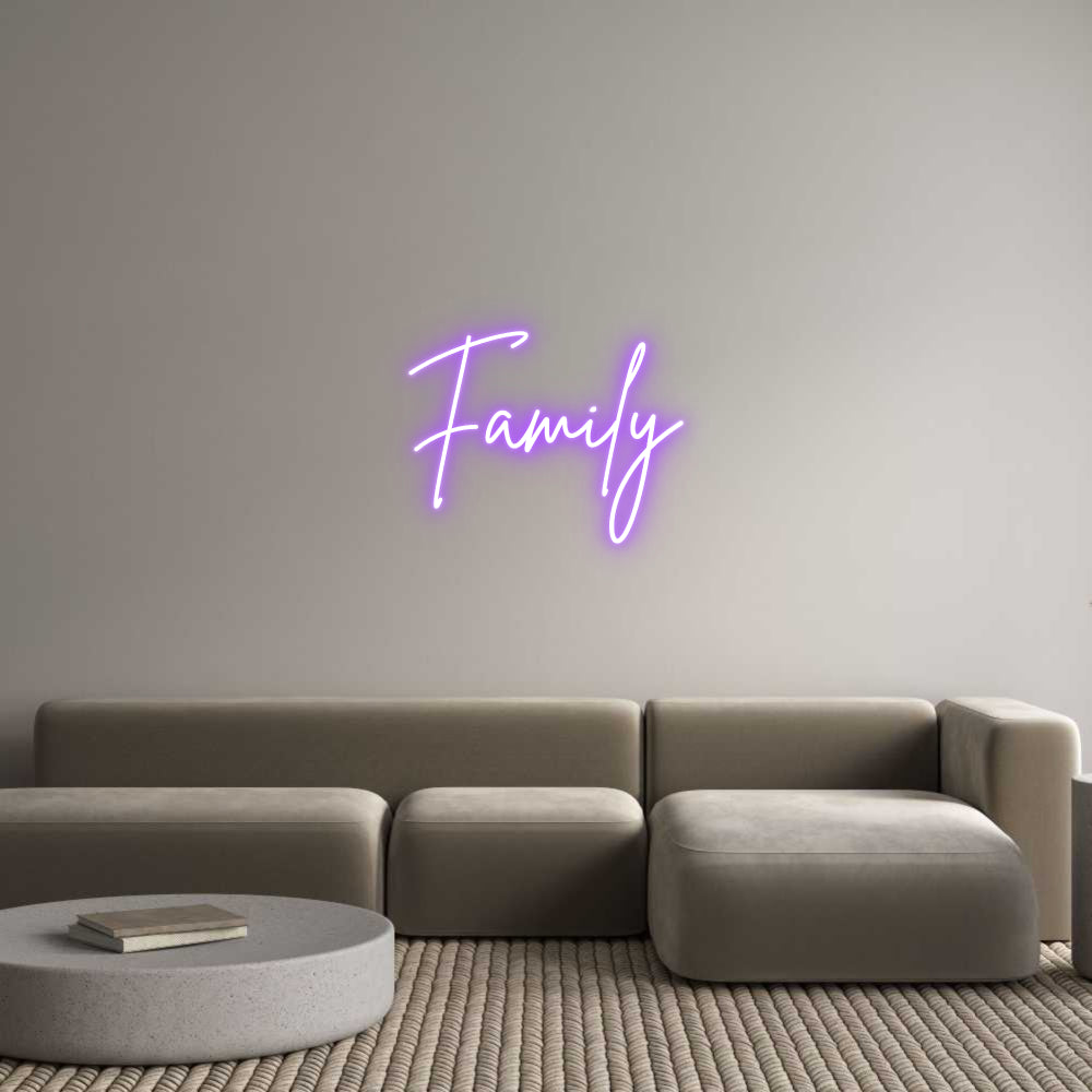 Custom Neon Sign Online Editor Family