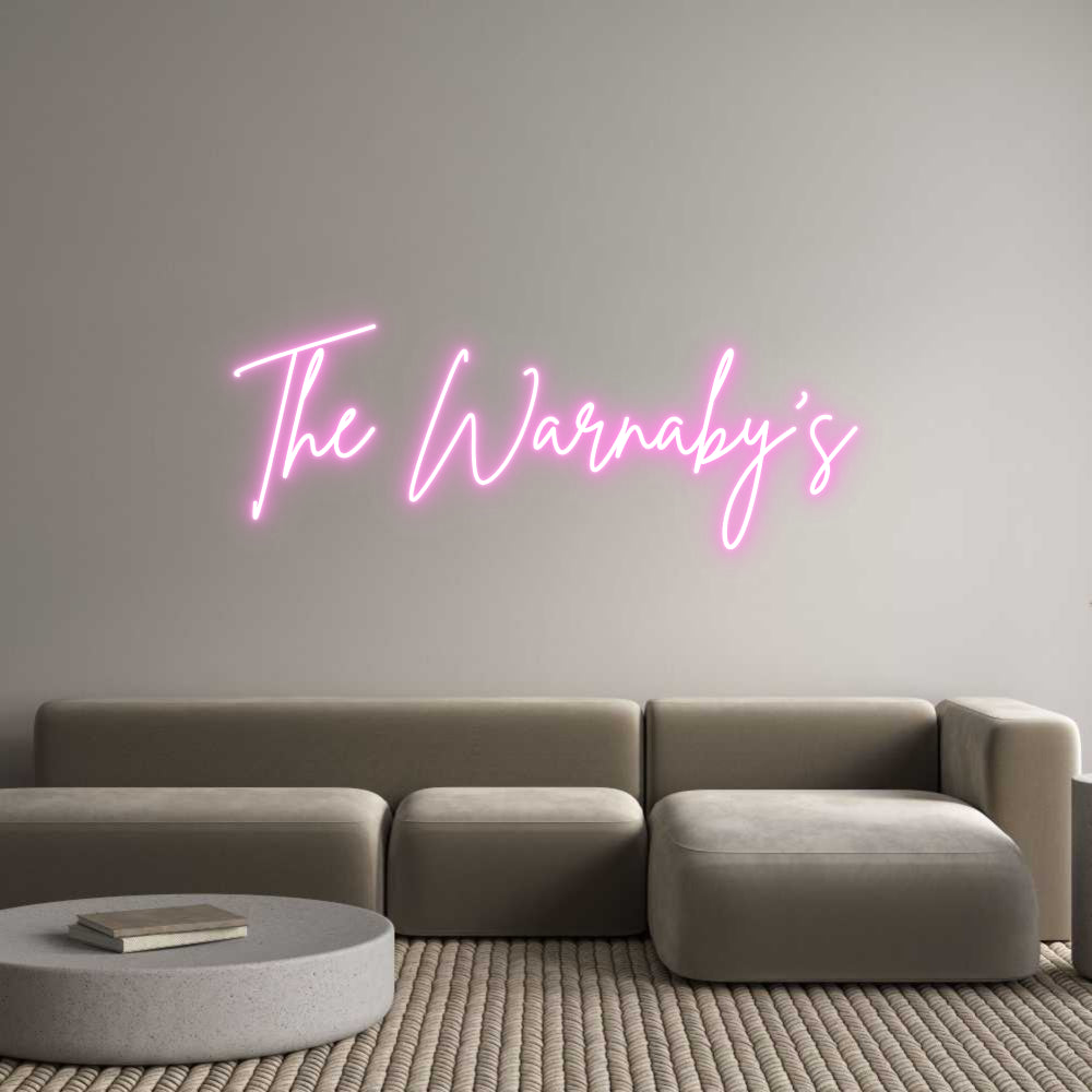 Custom Neon Sign Online Editor The Warnaby's