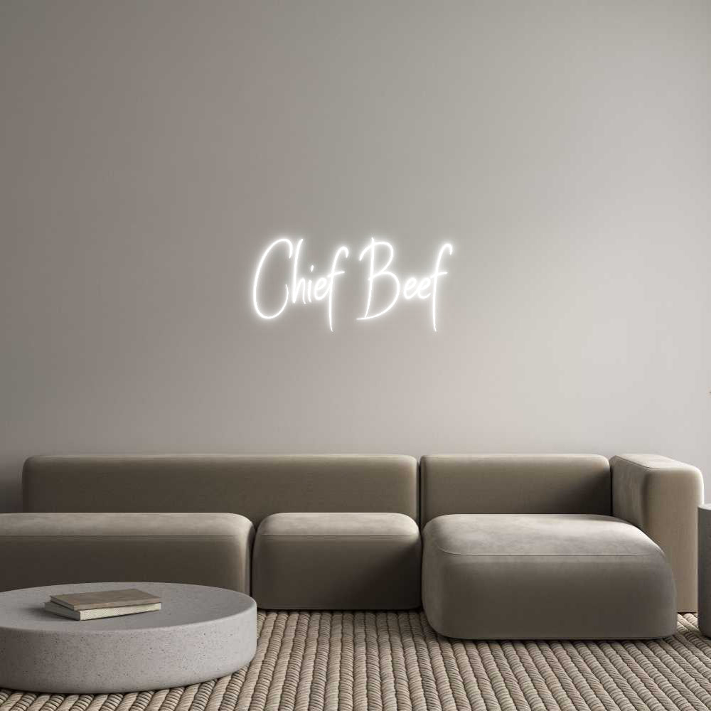 Custom Neon Sign Online Editor Chief Beef