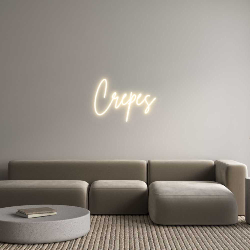 Custom Neon Sign Online Editor Crepes