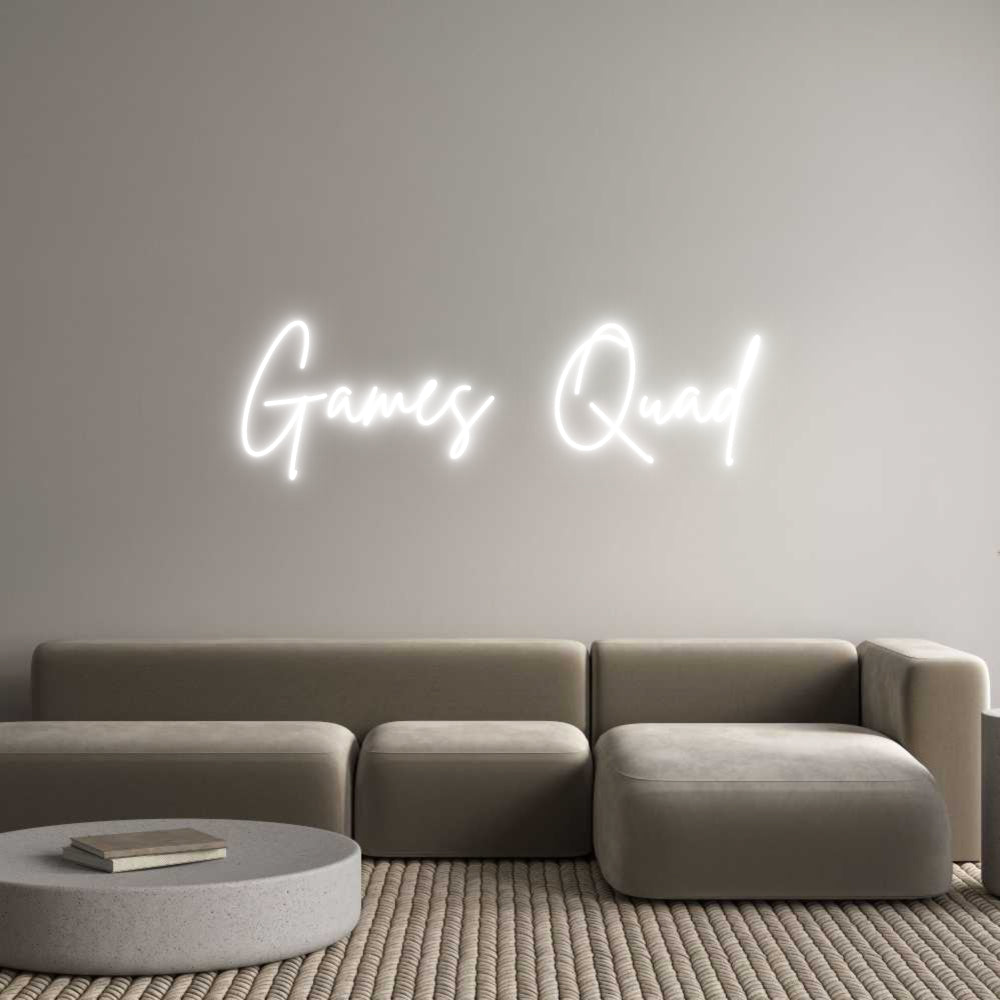 Custom Neon Sign Online Editor Games Quad