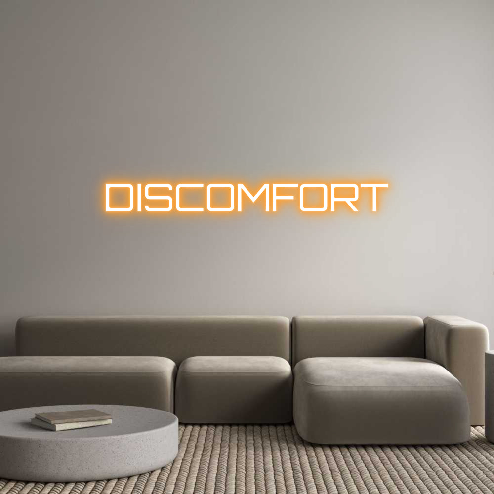 Custom Neon Sign Online Editor DISCOMFORT