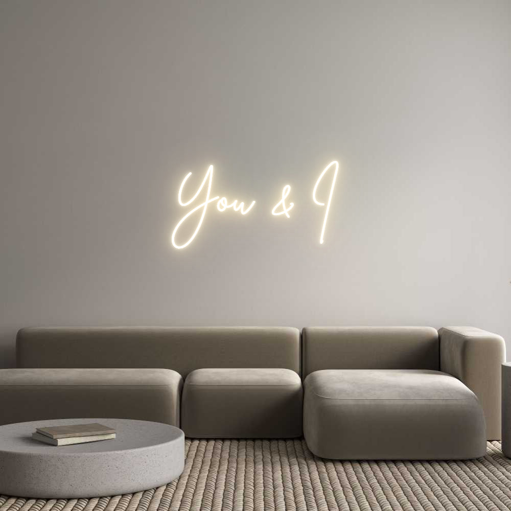 Custom Neon Sign Online Editor You & I