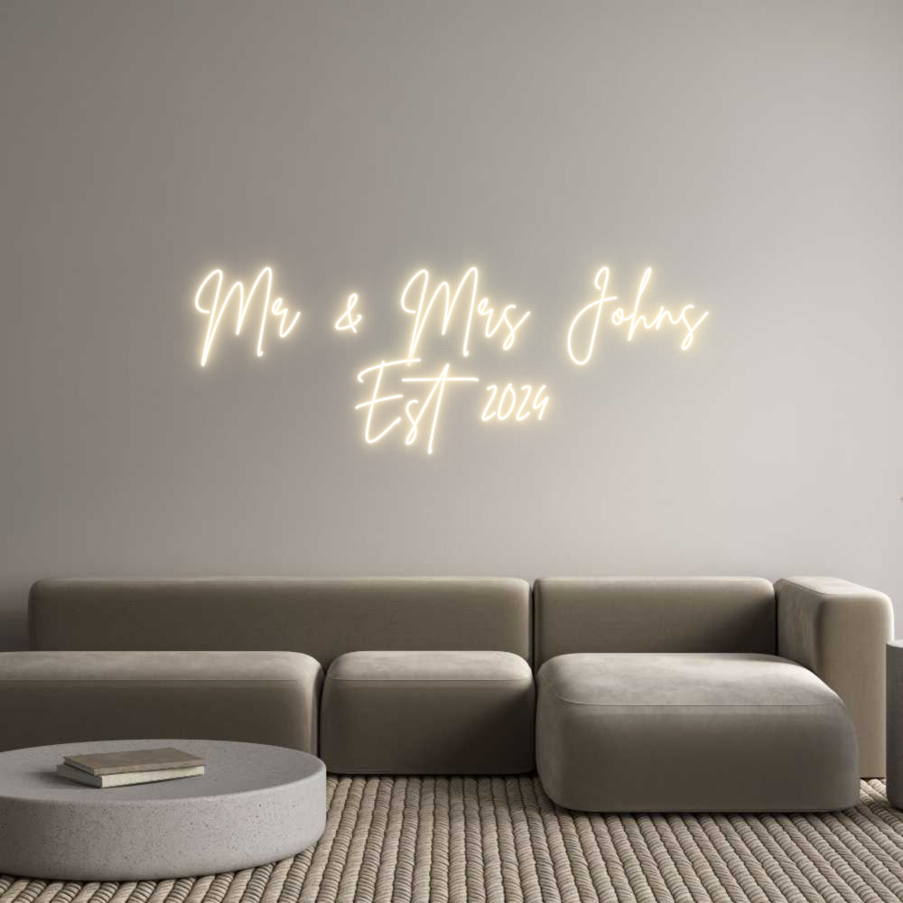 Custom Neon Sign Online Editor Mr & Mrs John...