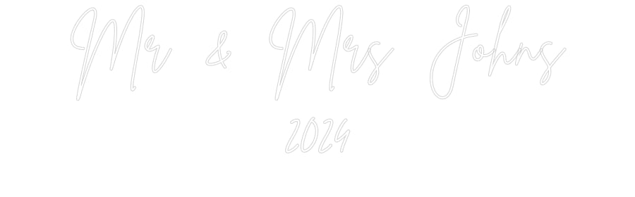 Custom Neon Sign Online Editor Mr & Mrs John...