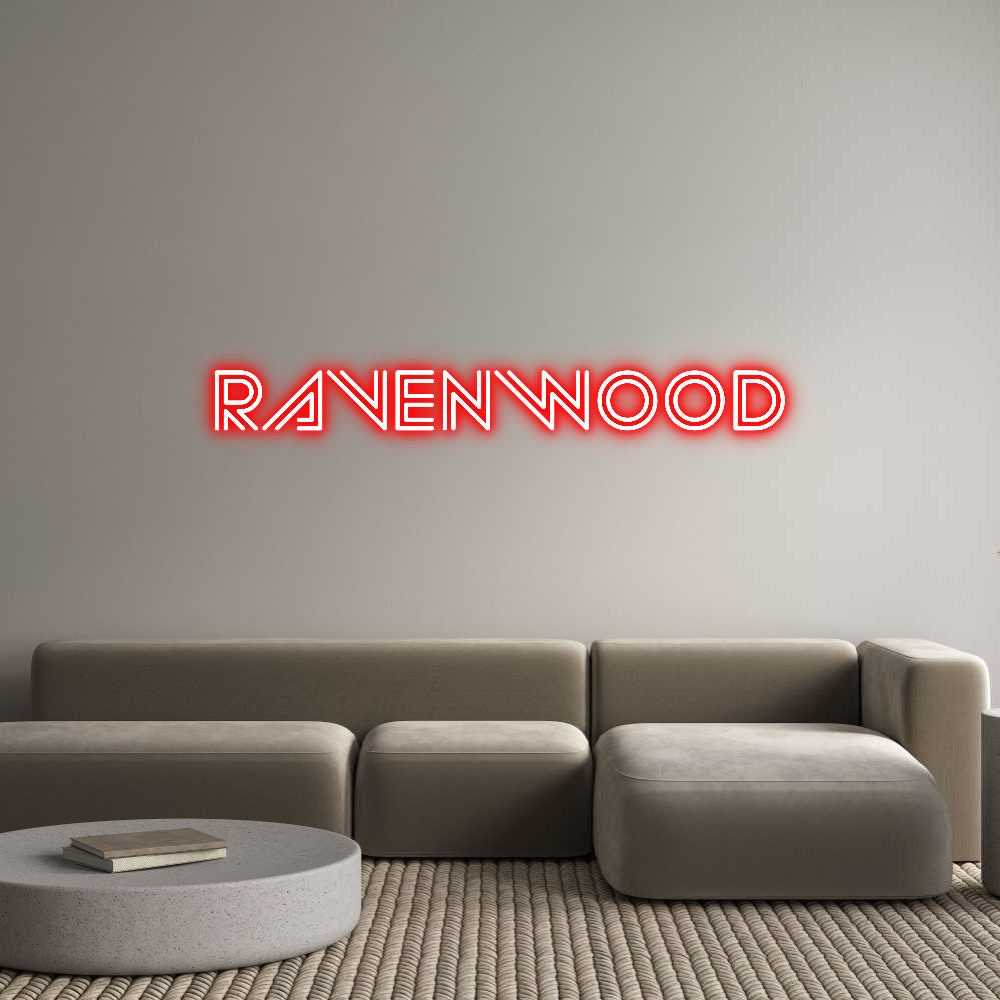 Custom Neon Sign Online Editor RAVENWOOD