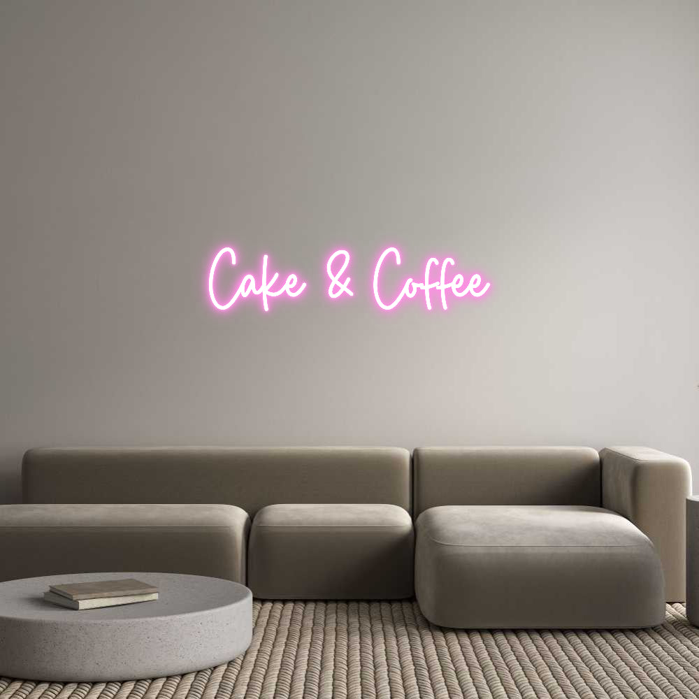 Custom Neon Sign Online Editor Cake & Coffee