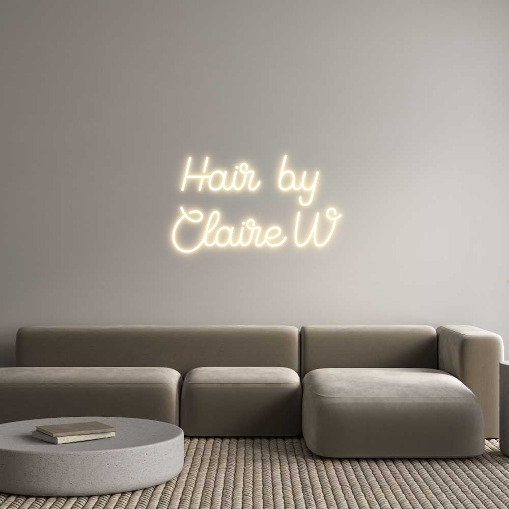 Custom Neon Sign Online Editor Hair by 
Cla...