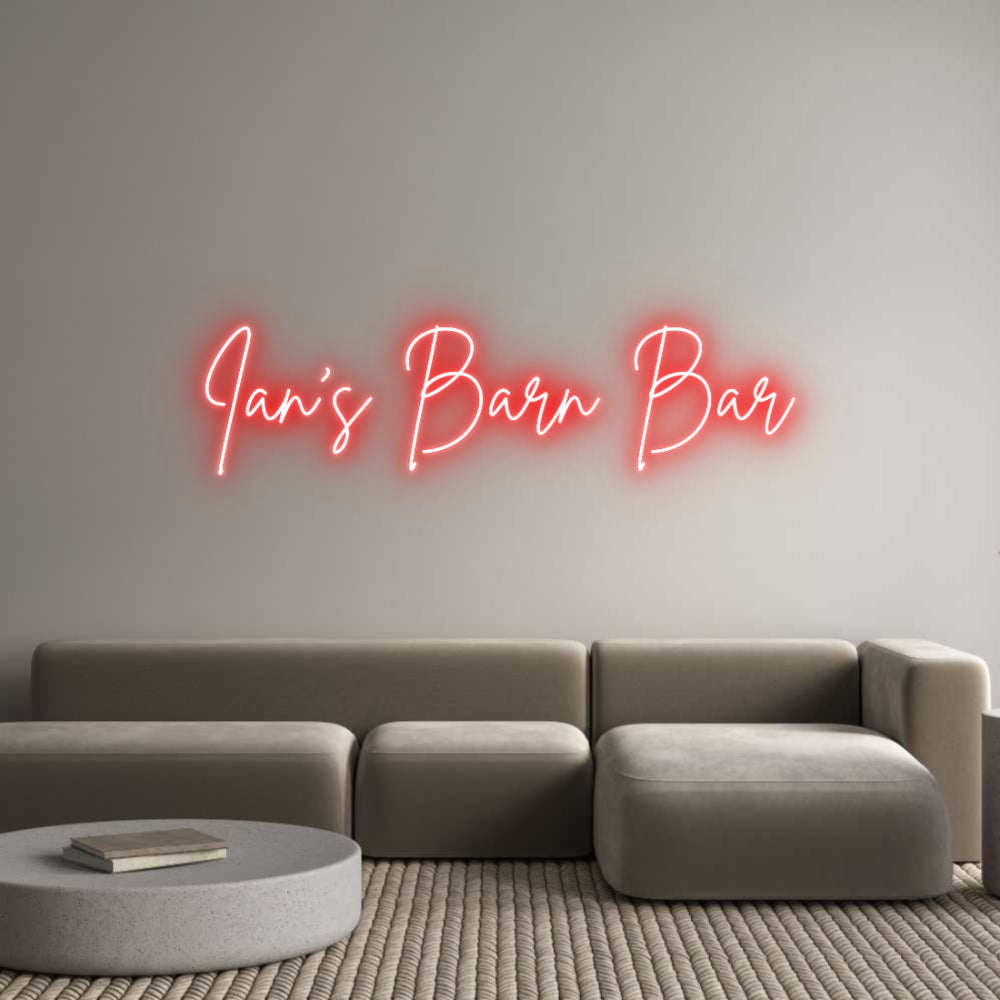 Custom Neon Sign Online Editor Ian's Barn Bar