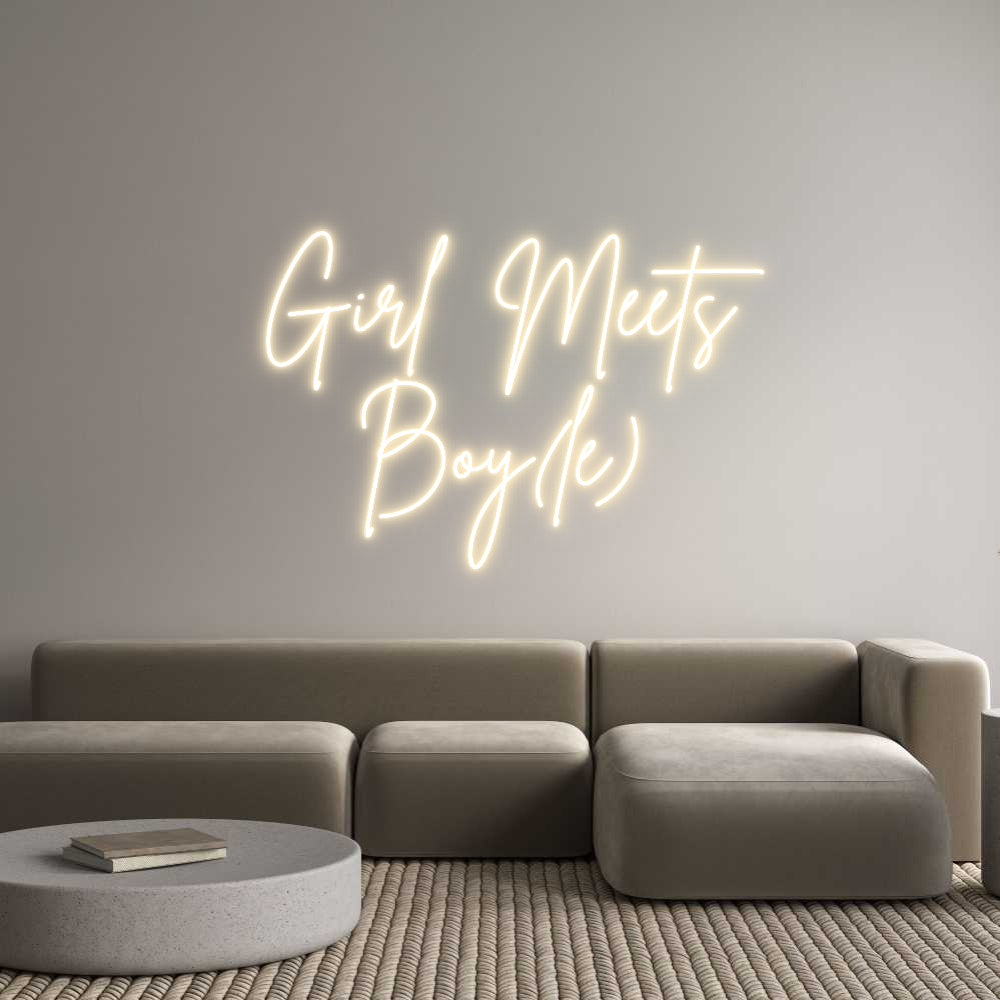 Custom Neon Sign Online Editor Girl Meets
B...