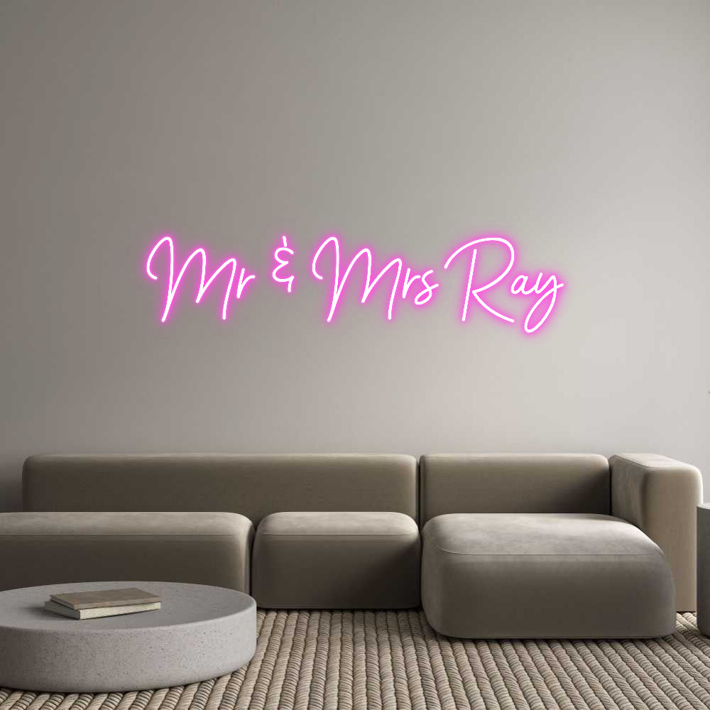 Custom Neon Sign Online Editor Mr & Mrs Ray