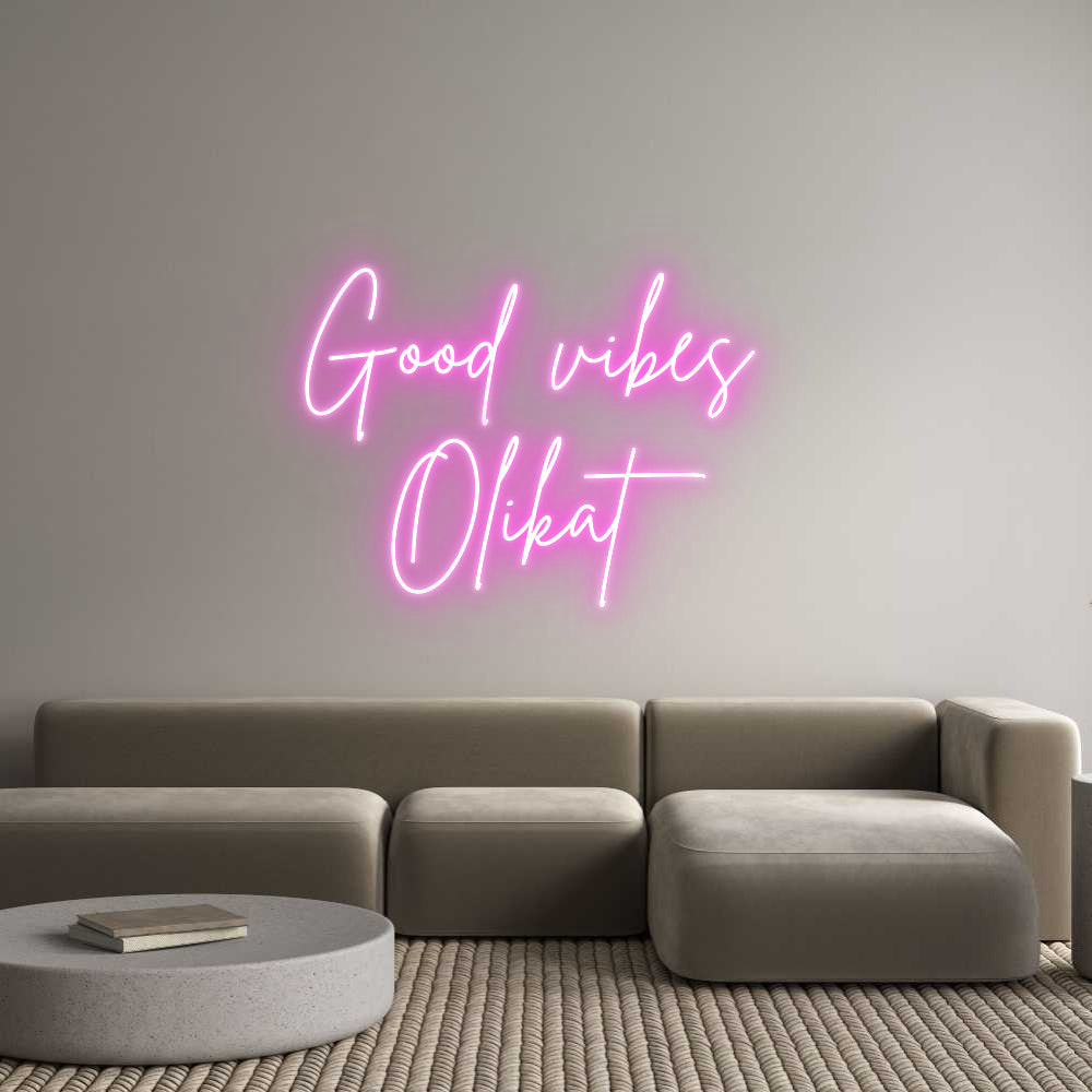 Custom Neon Sign Online Editor Good vibes 
...