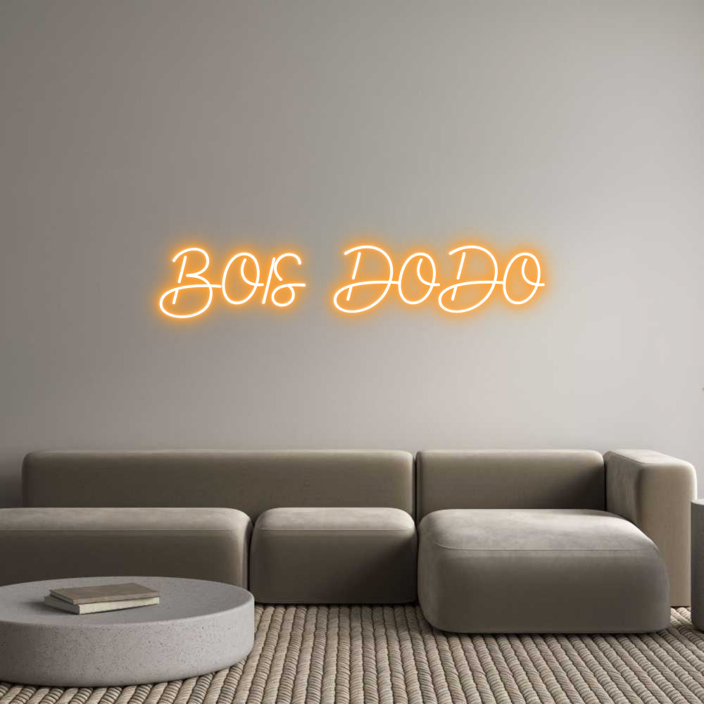 Custom Neon Sign Online Editor BOIS DODO