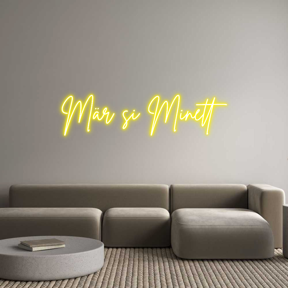 Custom Neon Sign Online Editor Mär si Minett