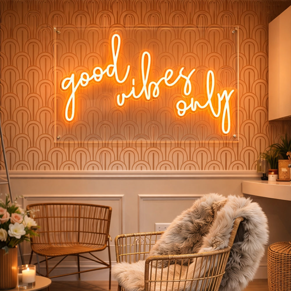 Good Vibes Only LED Neon Sign - Planet Neon Made in London Neon Signs