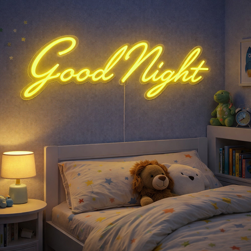 Good Night LED Neon Sign - Planet Neon Made in London Neon Signs